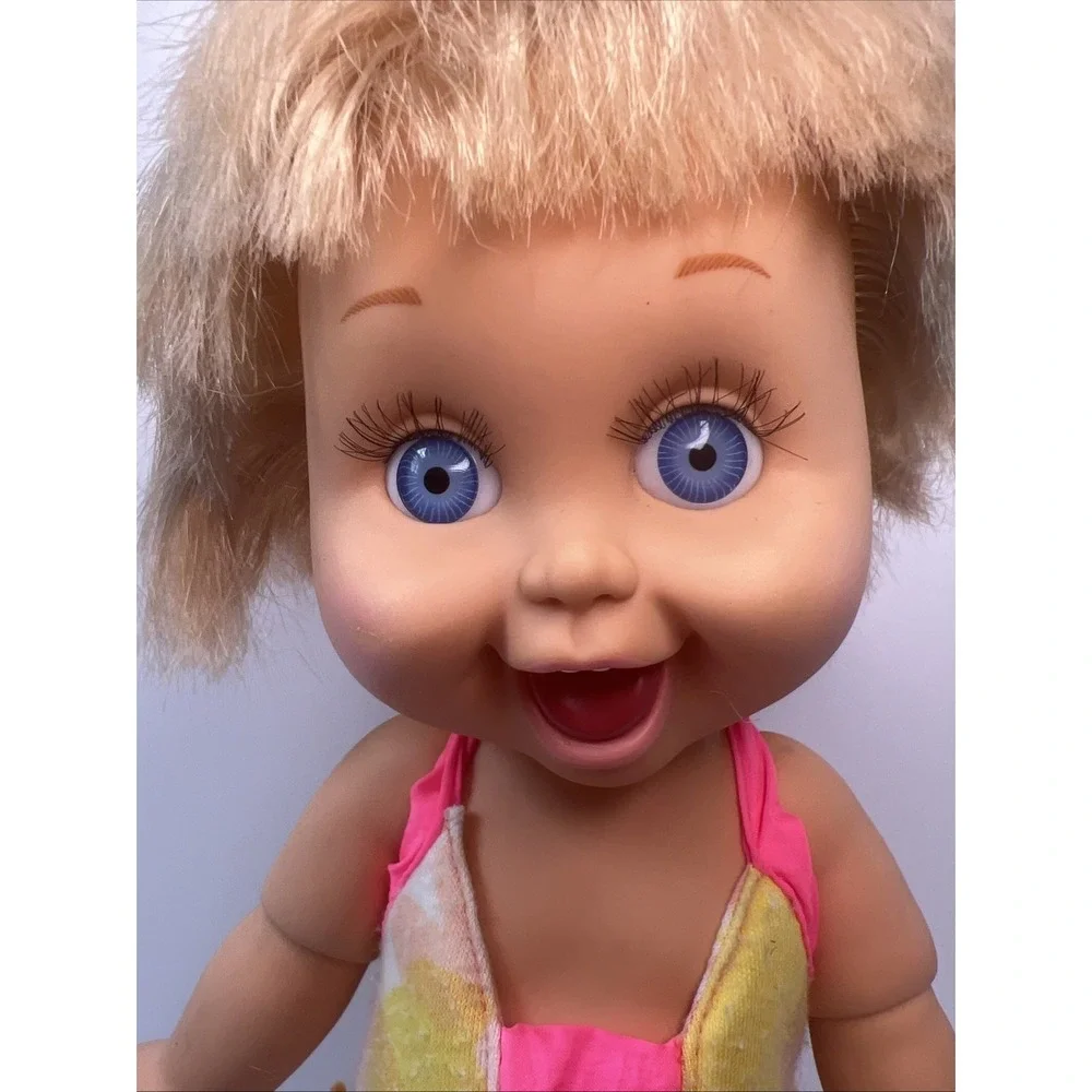 Vintage 1990 Galoob Baby Face So Playful Penny #10 Swimsuit Blue Eyes
